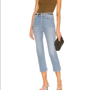 NWT re/done denmin! Amazing fabric, high rise extra crop jeans. Love the fit!